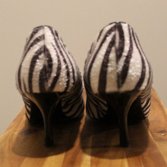 Nine & Co Zebra Print Heels - Sz 9 - Picture 3 of 5